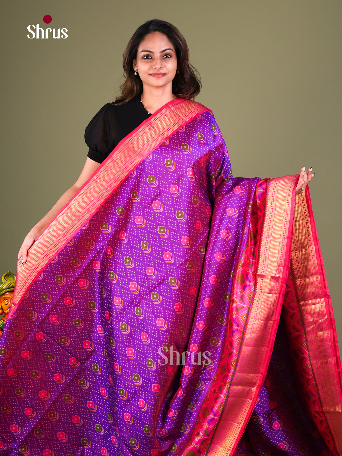Semi Patola Saree - EFS15133 - Shop on Shrus.com