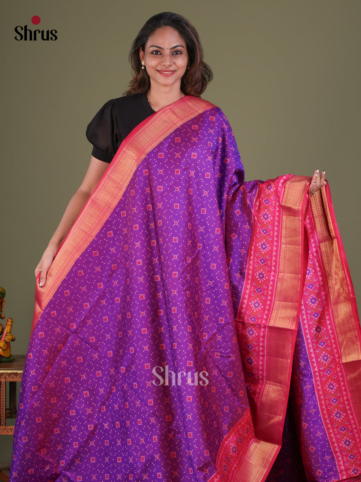 Semi Patola Saree - EFS15136 - Shop on Shrus.com