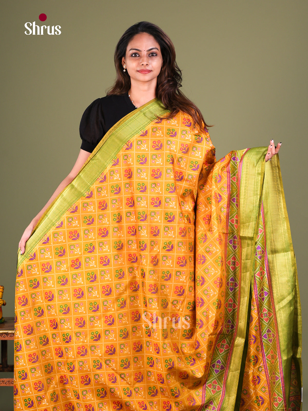 Semi Patola Saree - EFS15143 - Shop on Shrus.com