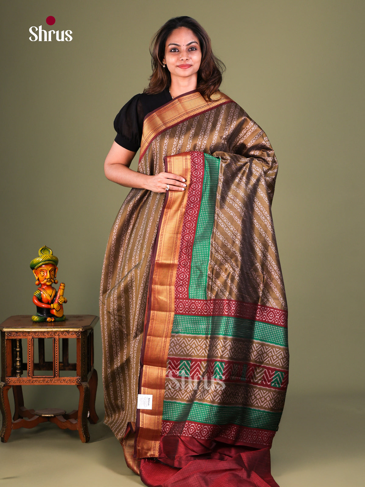 Semi Patola Saree - EFS15144 - Shop on Shrus.com