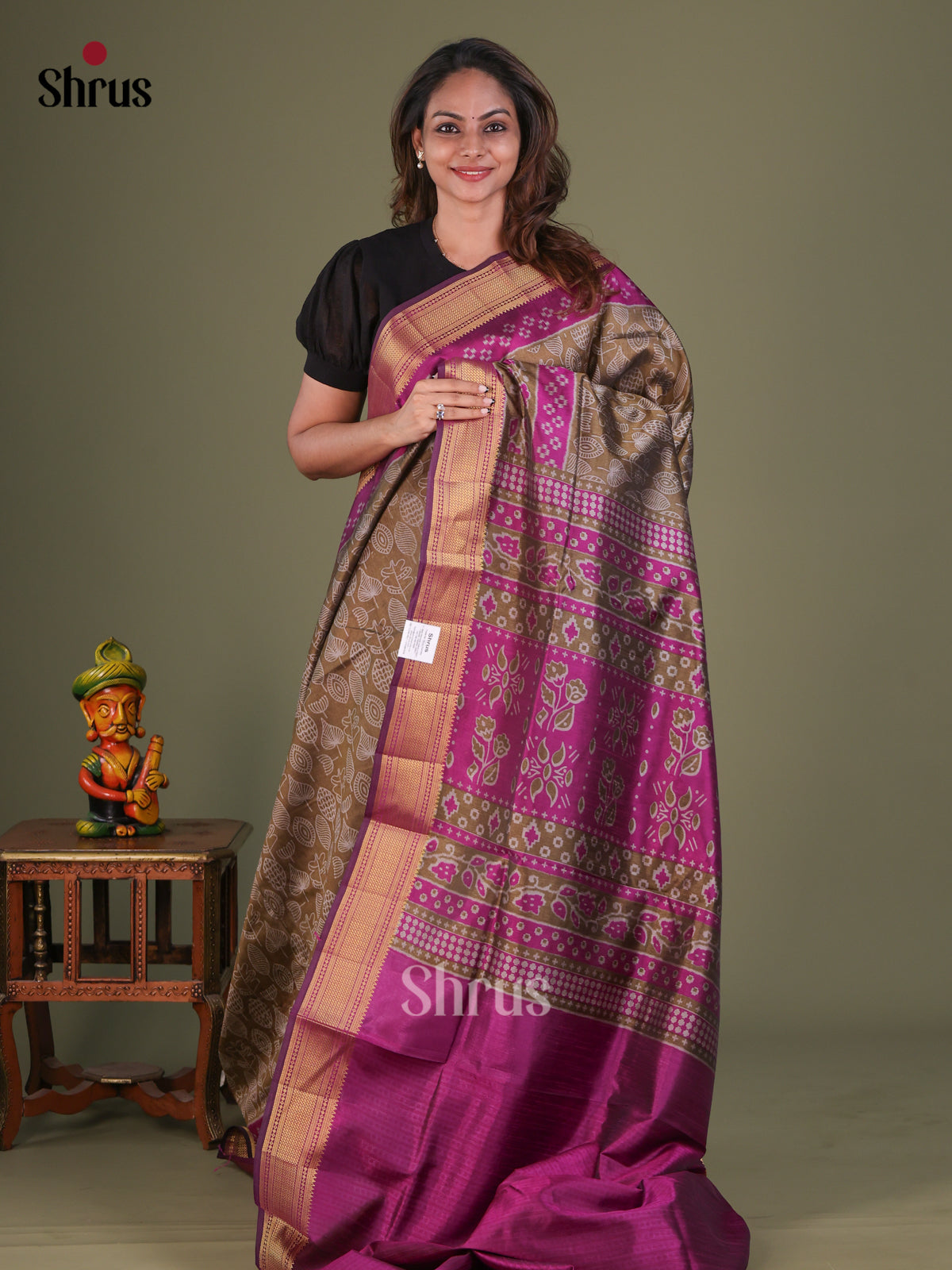 Semi Patola Saree - EFS15145 - Shop on Shrus.com