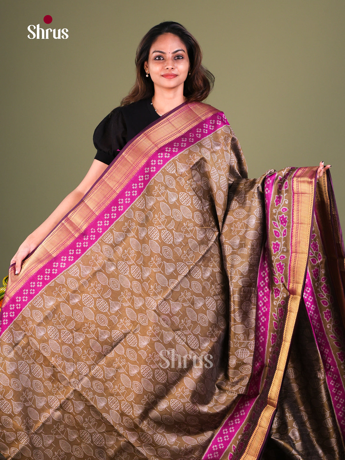 Semi Patola Saree - EFS15146 - Shop on Shrus.com