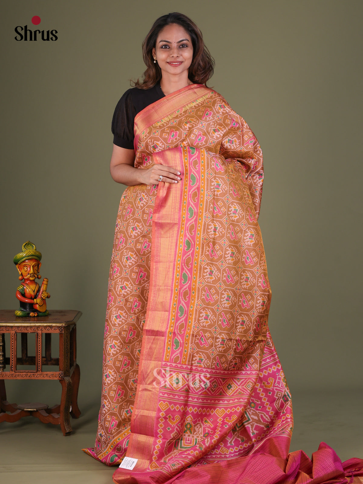 Semi Patola Saree - EFS15148 - Shop on Shrus.com