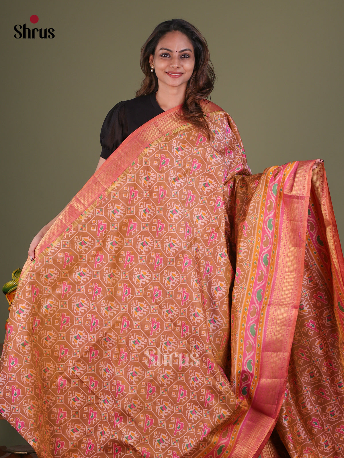 Semi Patola Saree - EFS15148 - Shop on Shrus.com