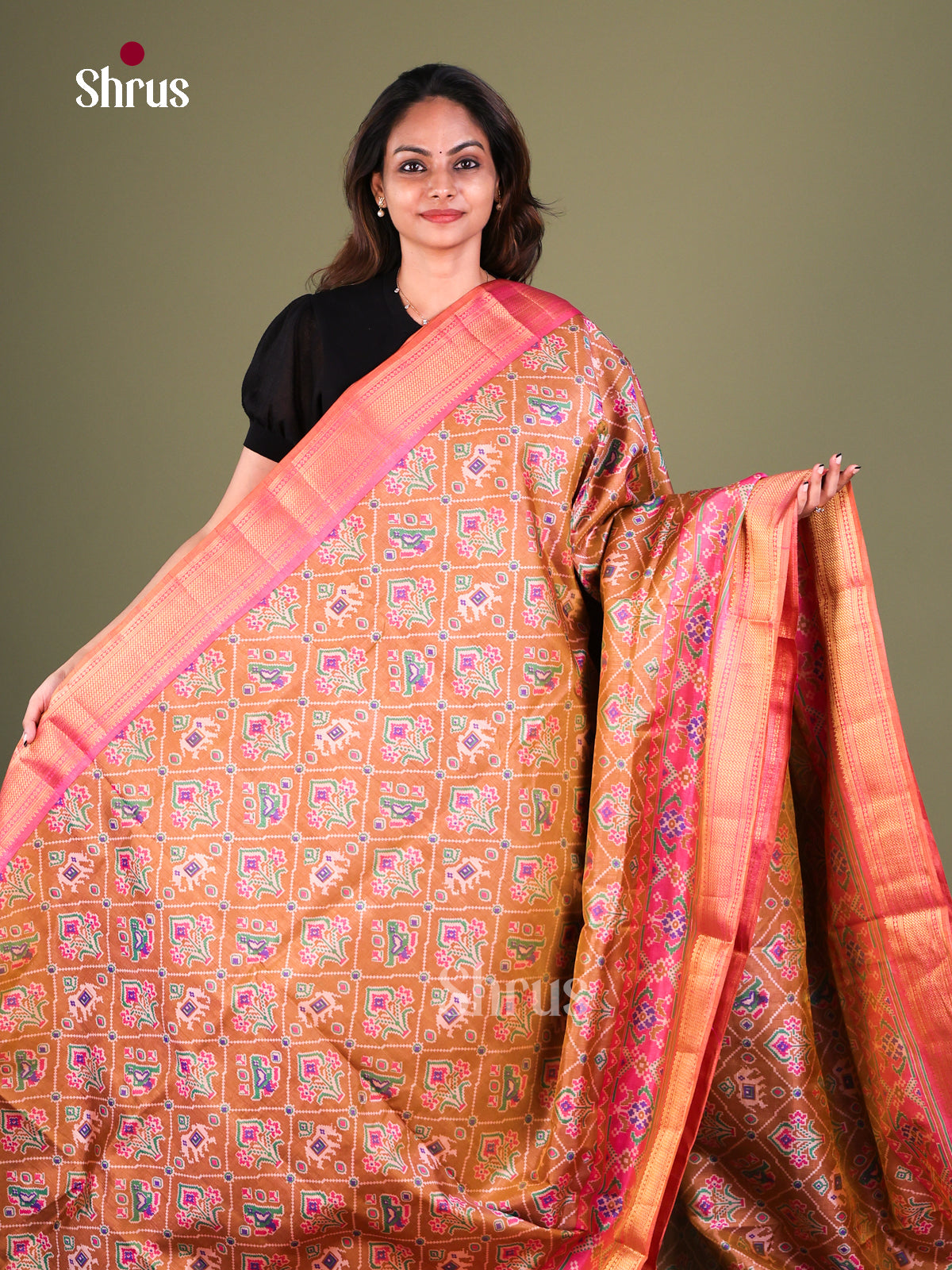 Semi Patola Saree - EFS15153 - Shop on Shrus.com