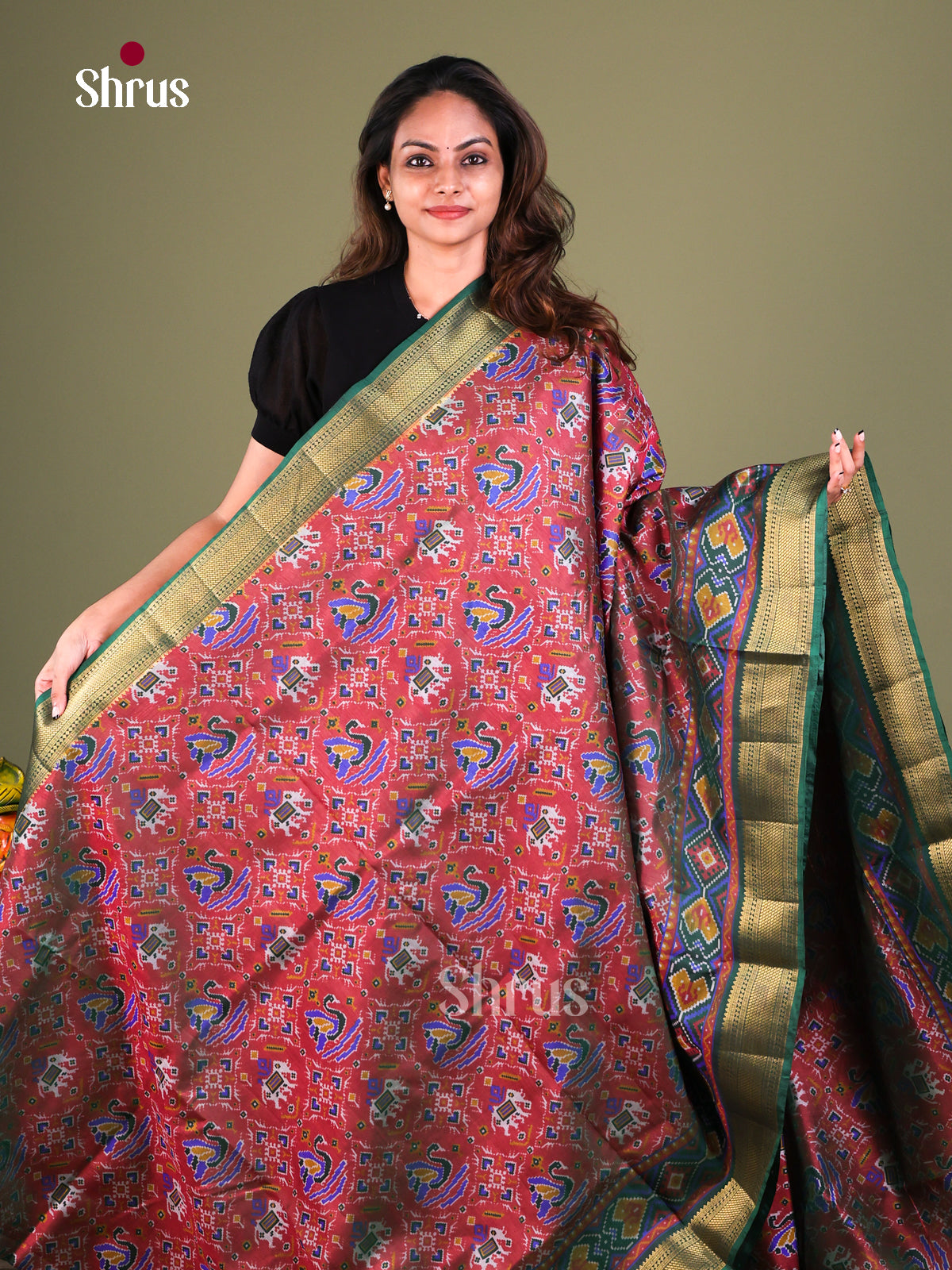 Semi Patola Saree - EFS15159 - Shop on Shrus.com