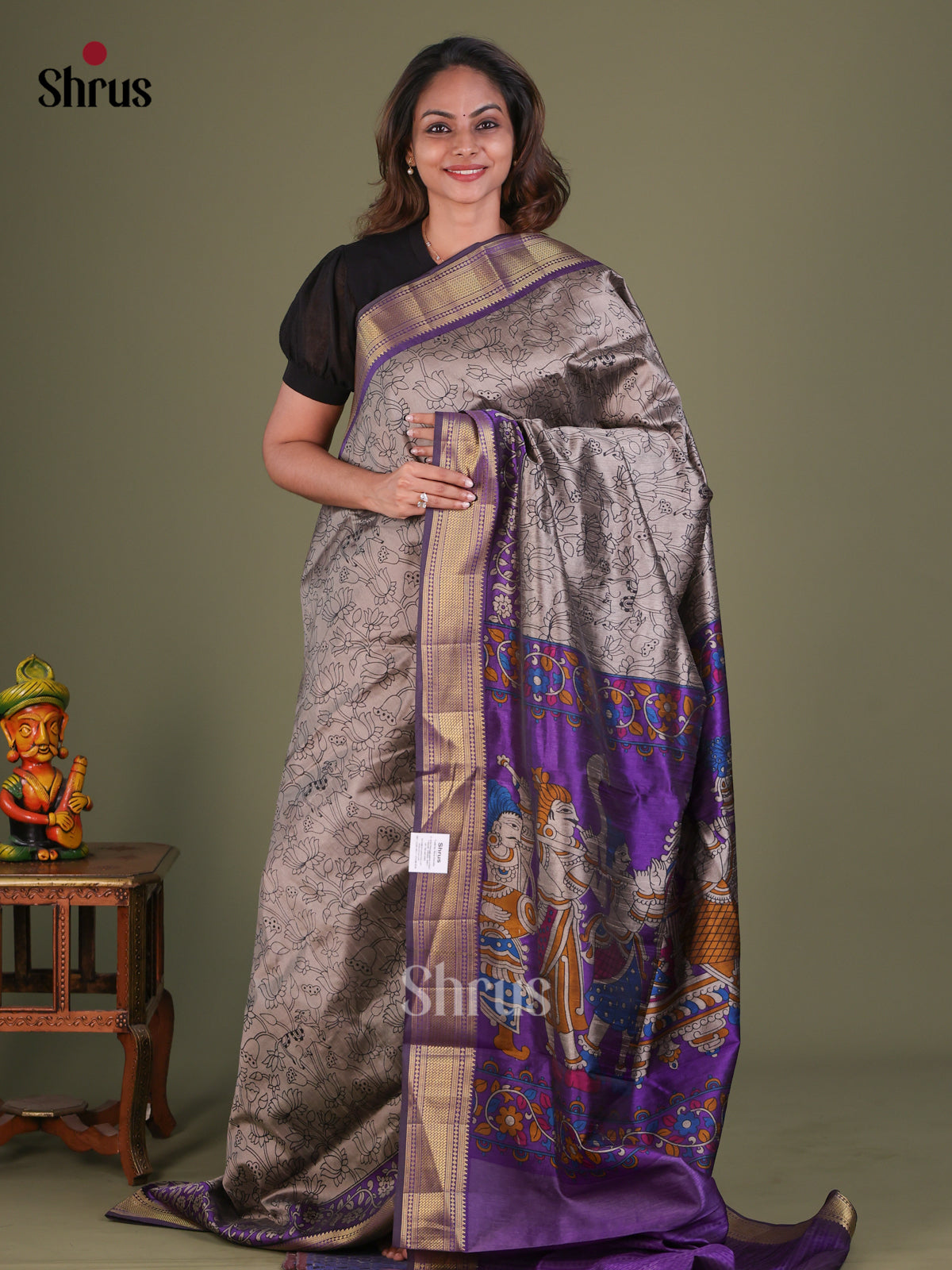 Semi Patola Saree - EFS15166 - Shop on Shrus.com