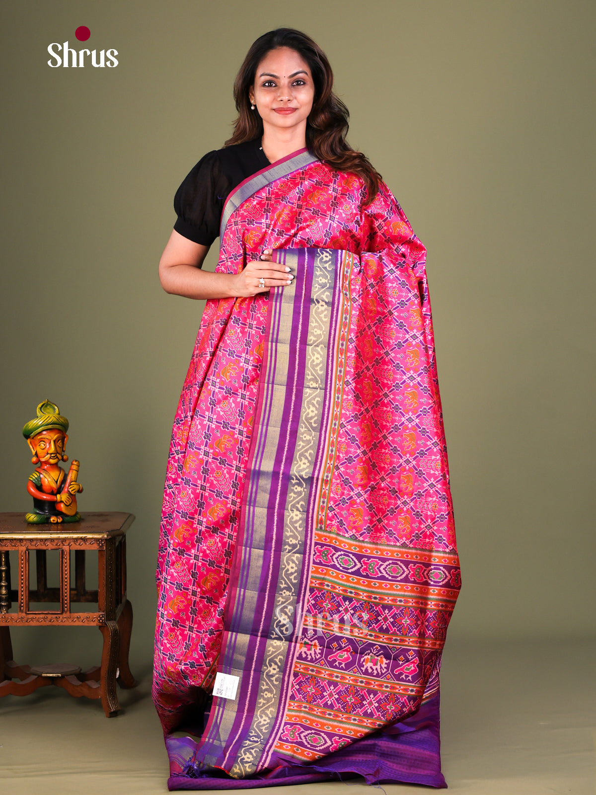 Semi Patola Saree - EFS15185 - Shop on Shrus.com