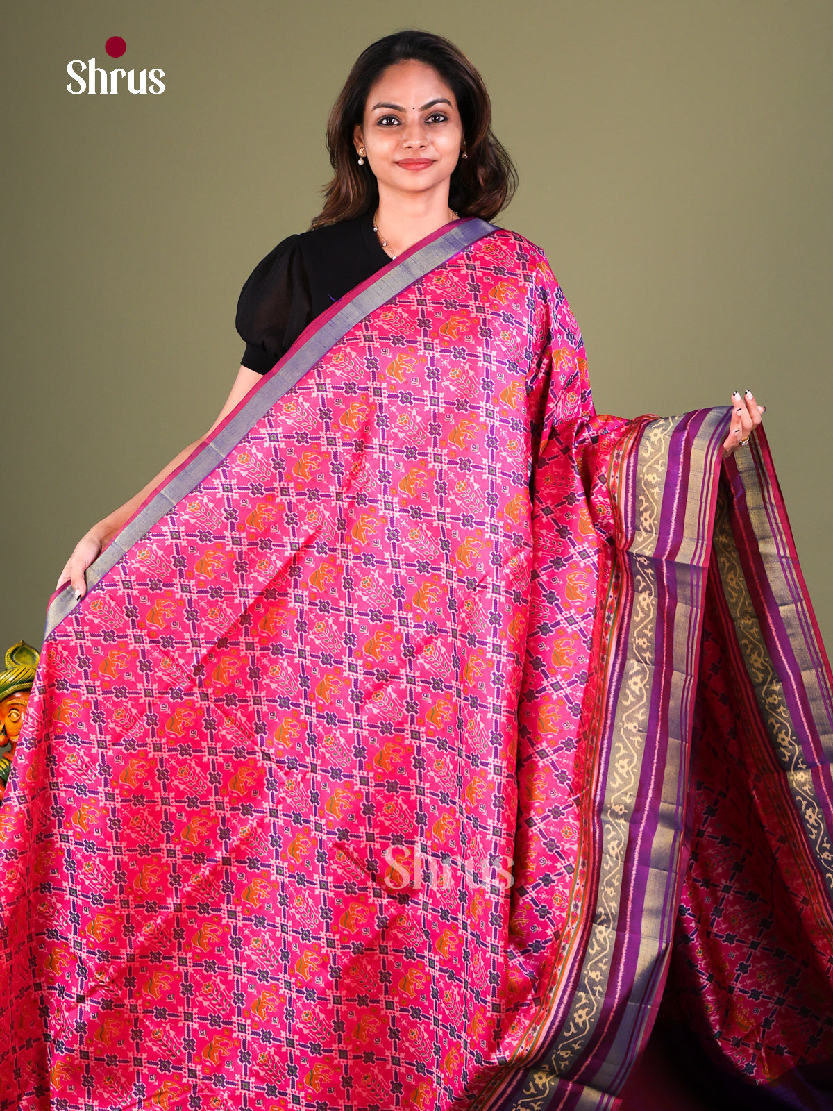 Semi Patola Saree - EFS15185 - Shop on Shrus.com