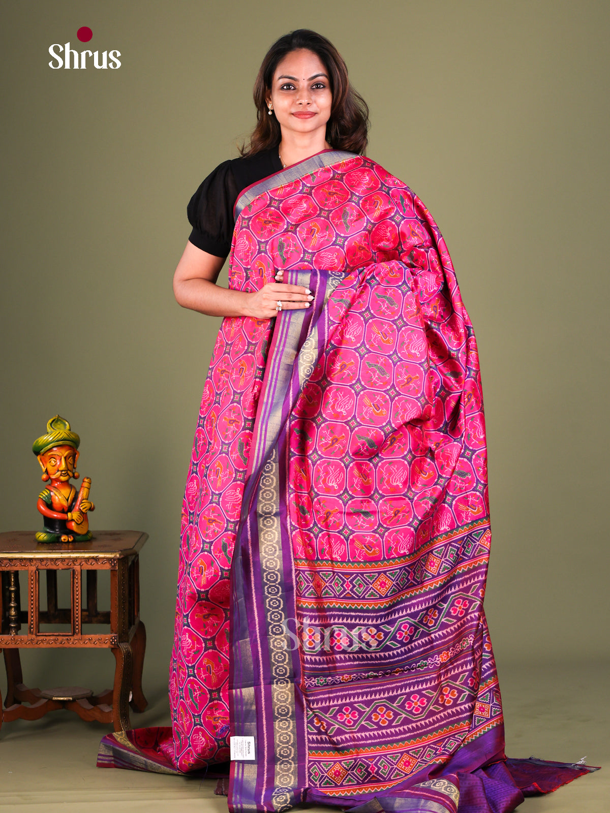 Semi Patola Saree - EFS15193 - Shop on Shrus.com