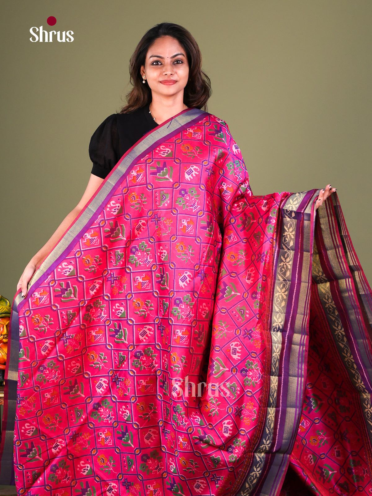 Semi Patola Saree - EFS15194 - Shop on Shrus.com