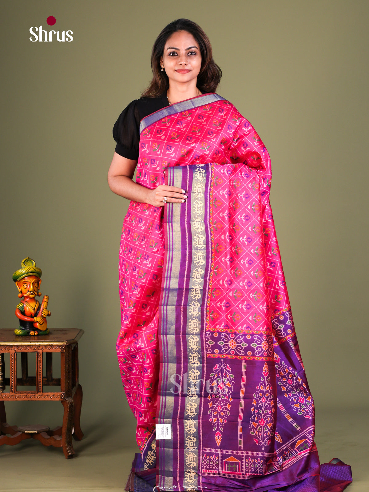 Semi Patola Saree - EFS15198 - Shop on Shrus.com