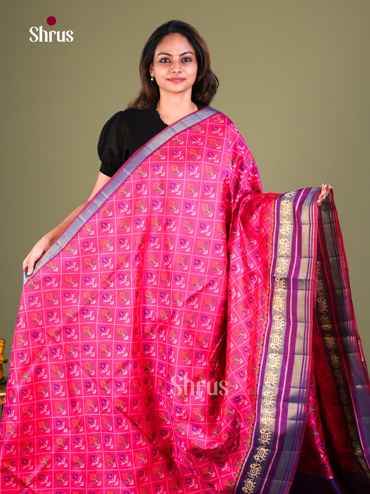 Semi Patola Saree - EFS15198 - Shop on Shrus.com