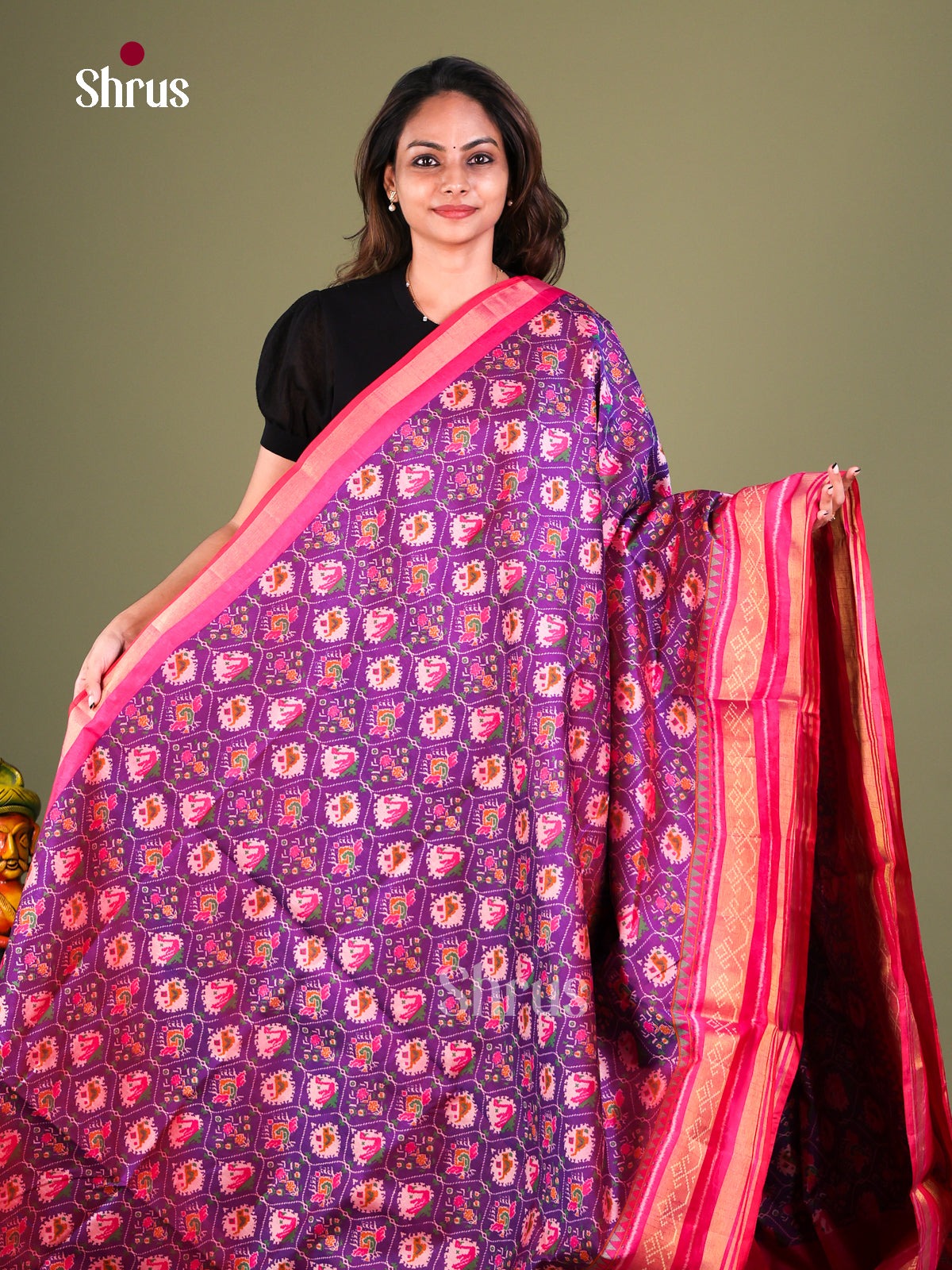 Semi Patola Saree - EFS15202 - Shop on Shrus.com