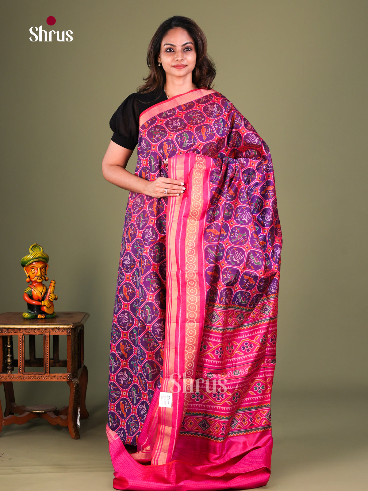 Semi Patola Saree - EFS15203 - Shop on Shrus.com