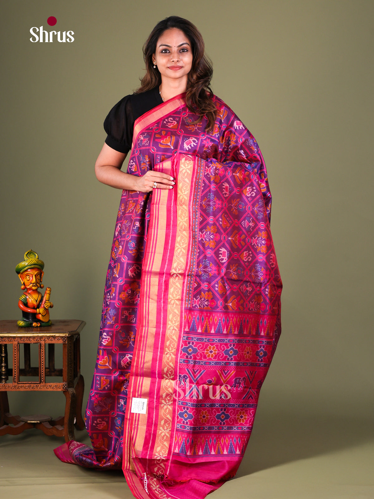 Semi Patola Saree - EFS15204 - Shop on Shrus.com