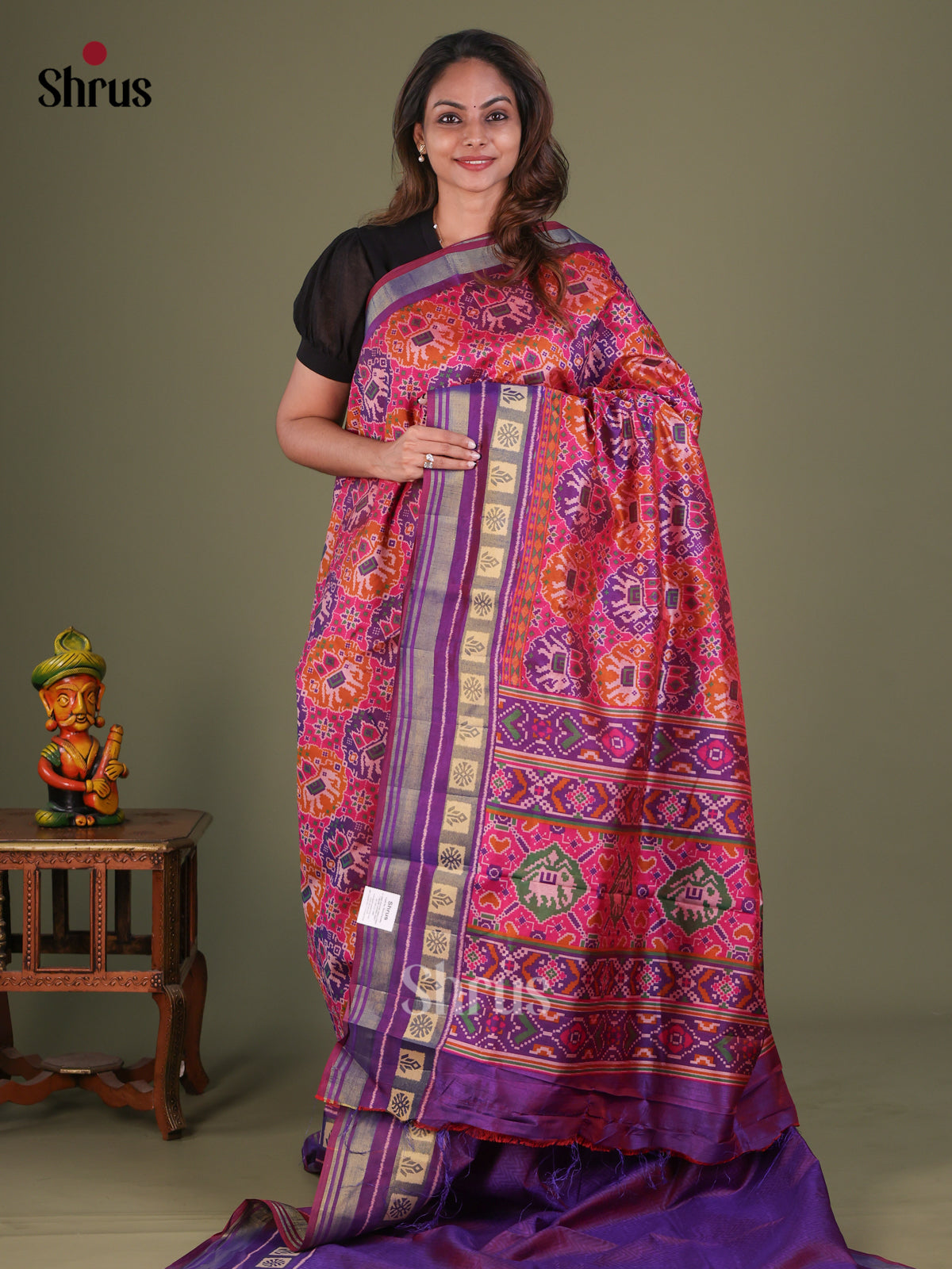 Semi Patola Saree - EFS15205 - Shop on Shrus.com