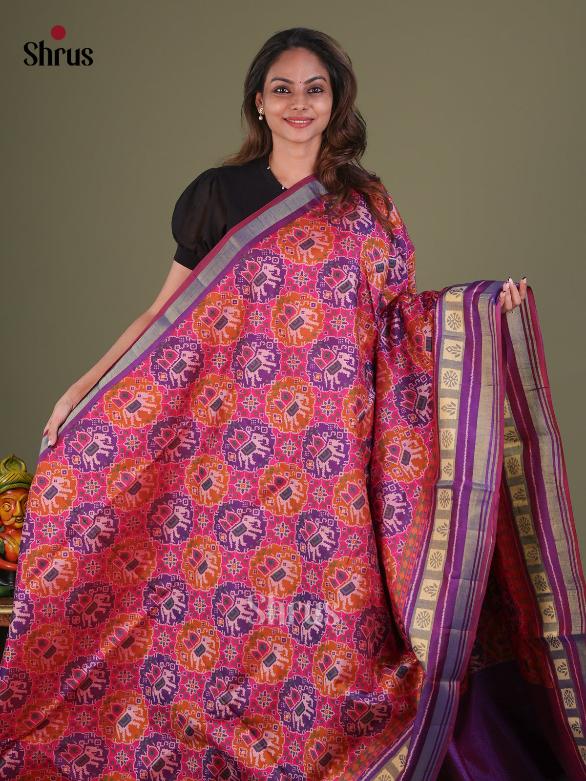 Semi Patola Saree - EFS15205 - Shop on Shrus.com