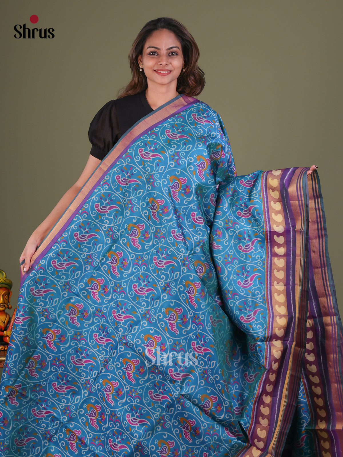 Semi Patola Saree - EFS15219 - Shop on Shrus.com