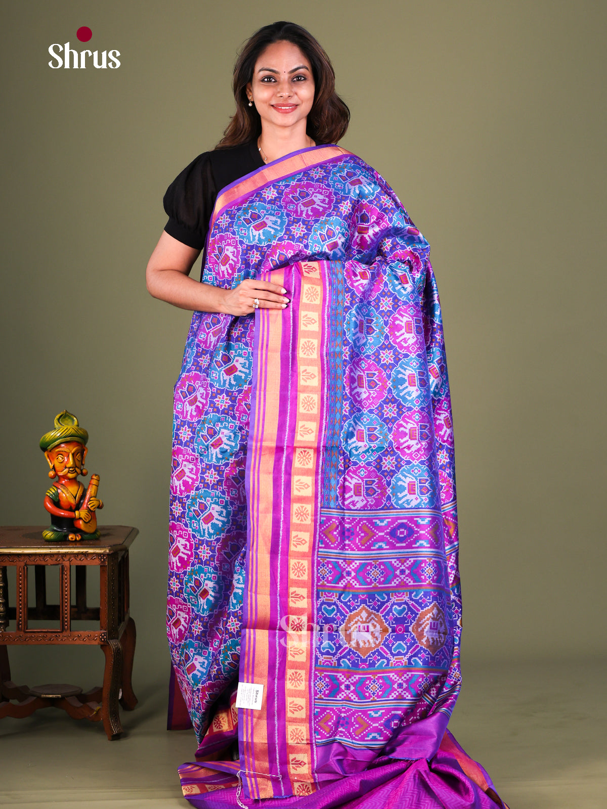 Semi Patola Saree - EFS15235 - Shop on Shrus.com