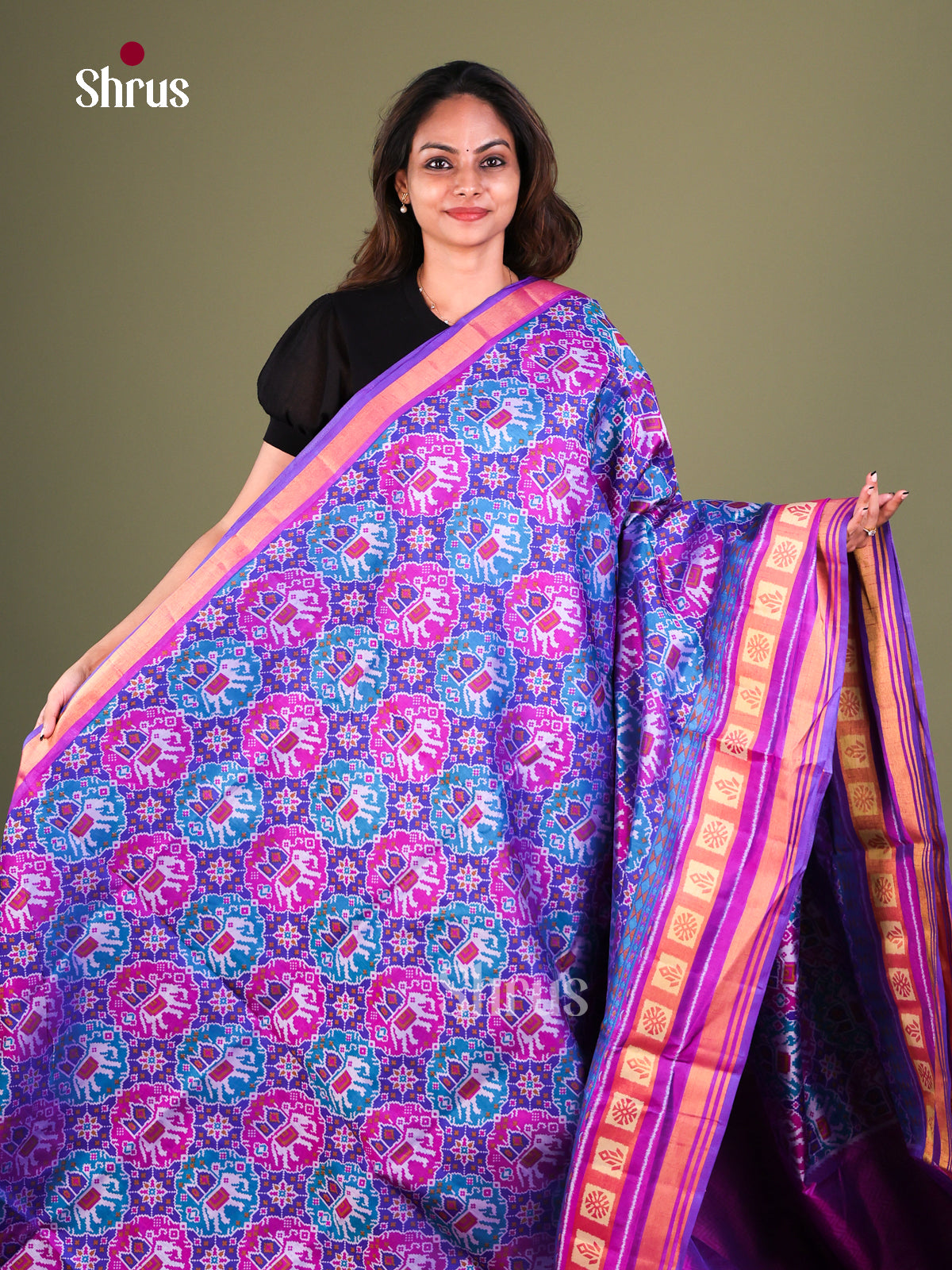 Semi Patola Saree - EFS15235 - Shop on Shrus.com
