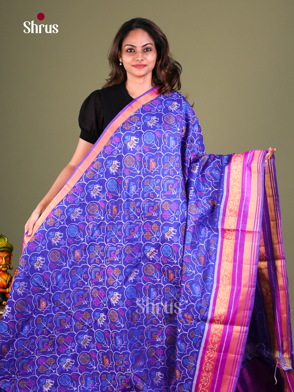 Semi Patola Saree - EFS15238 - Shop on Shrus.com