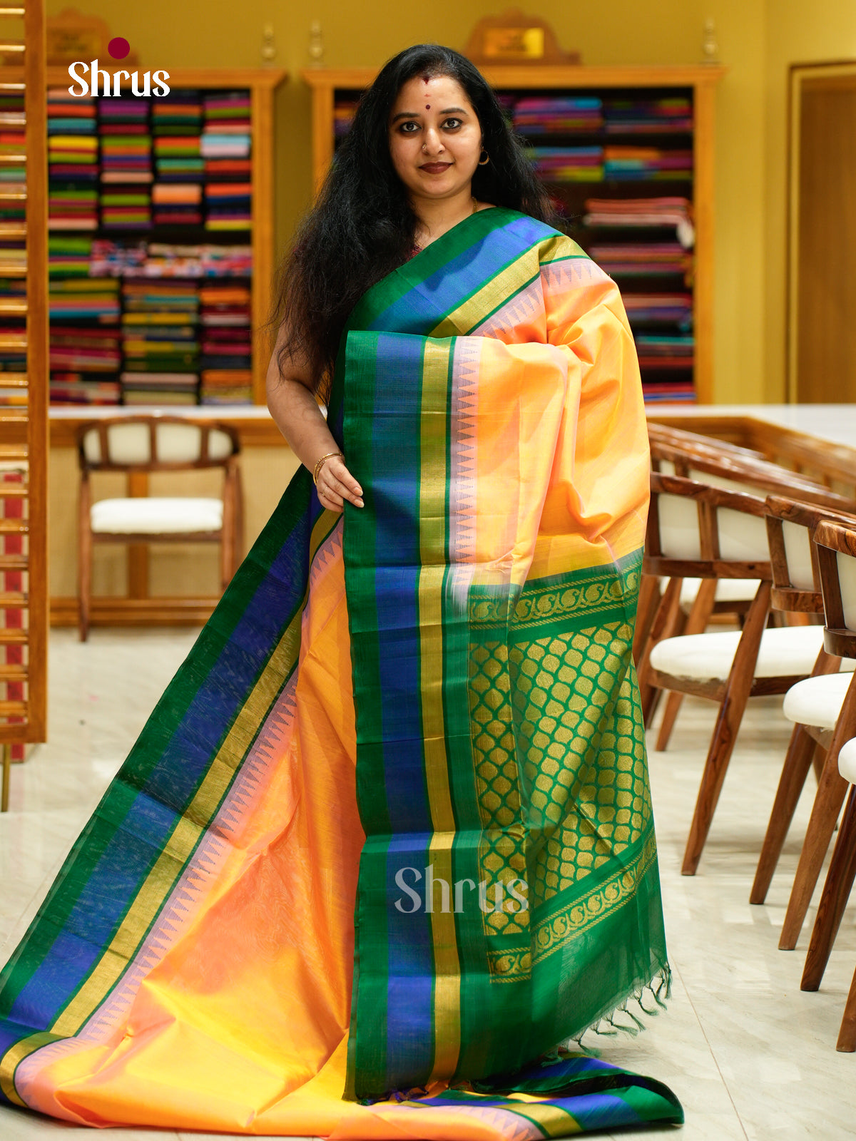 Silk Cotton Saree - EFS16081 - Shop on Shrus.com