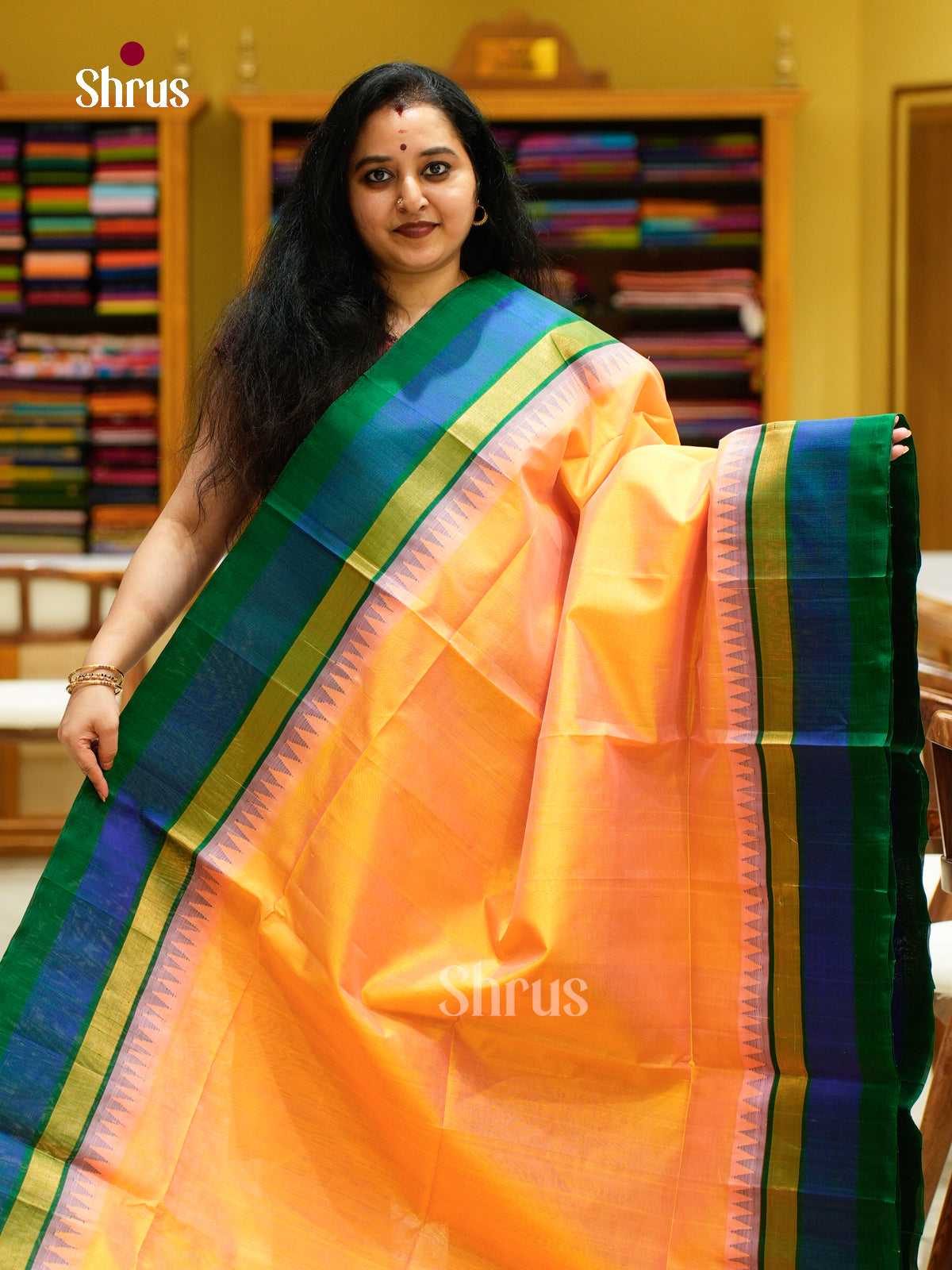 Silk Cotton Saree - EFS16081 - Shop on Shrus.com