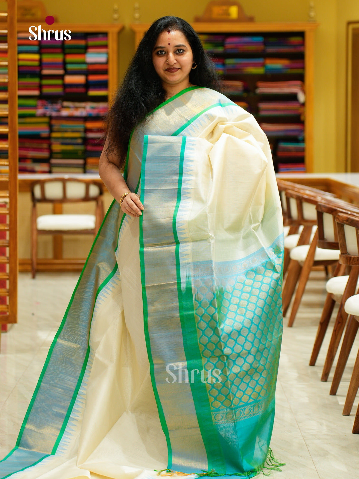 Silk Cotton Saree - EFS16083 - Shop on Shrus.com