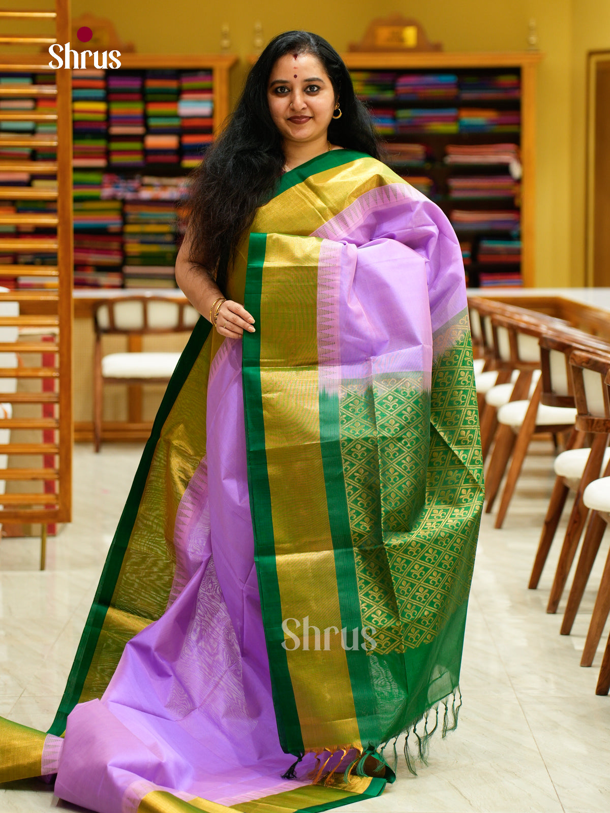 Silk Cotton Saree - EFS16085 - Shop on Shrus.com