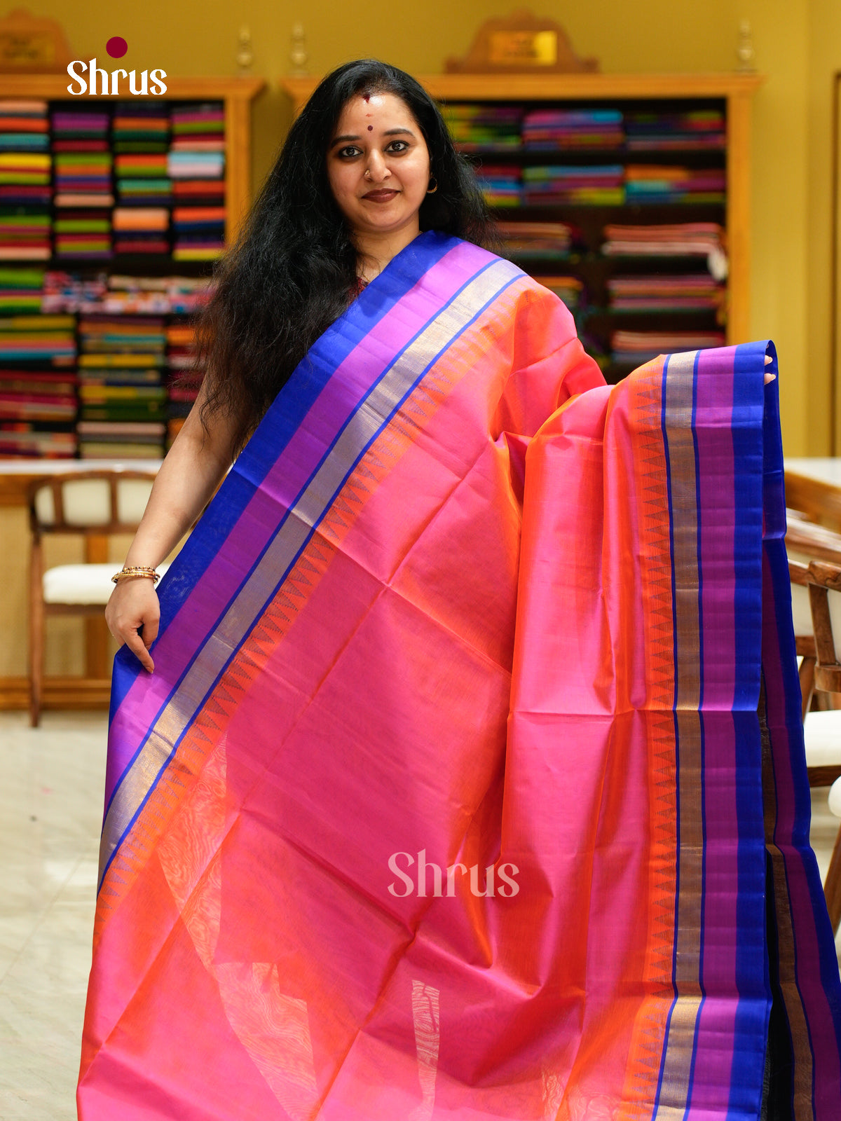 Silk Cotton Saree - EFS16090 - Shop on Shrus.com