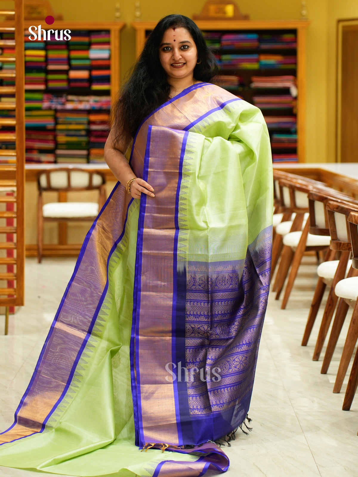 Silk Cotton Saree - EFS16092 - Shop on Shrus.com