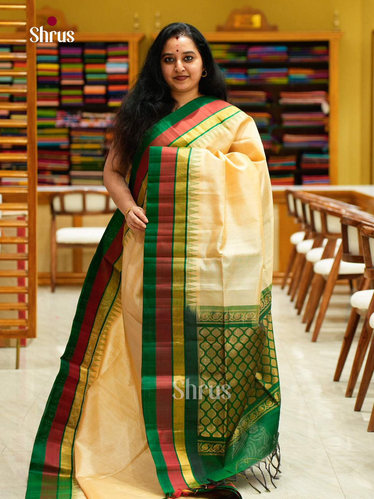 Silk Cotton Saree - EFS16099 - Shop on Shrus.com