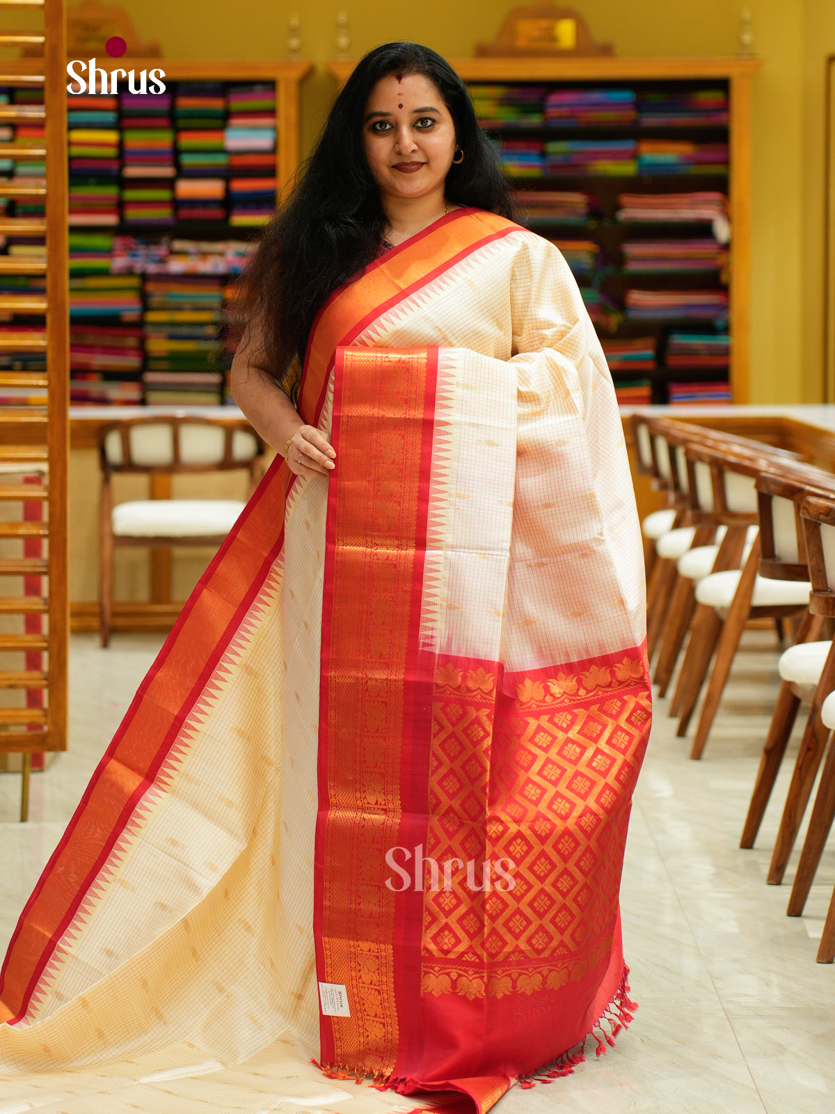 Silk Cotton Saree - EFS16102 - Shop on Shrus.com
