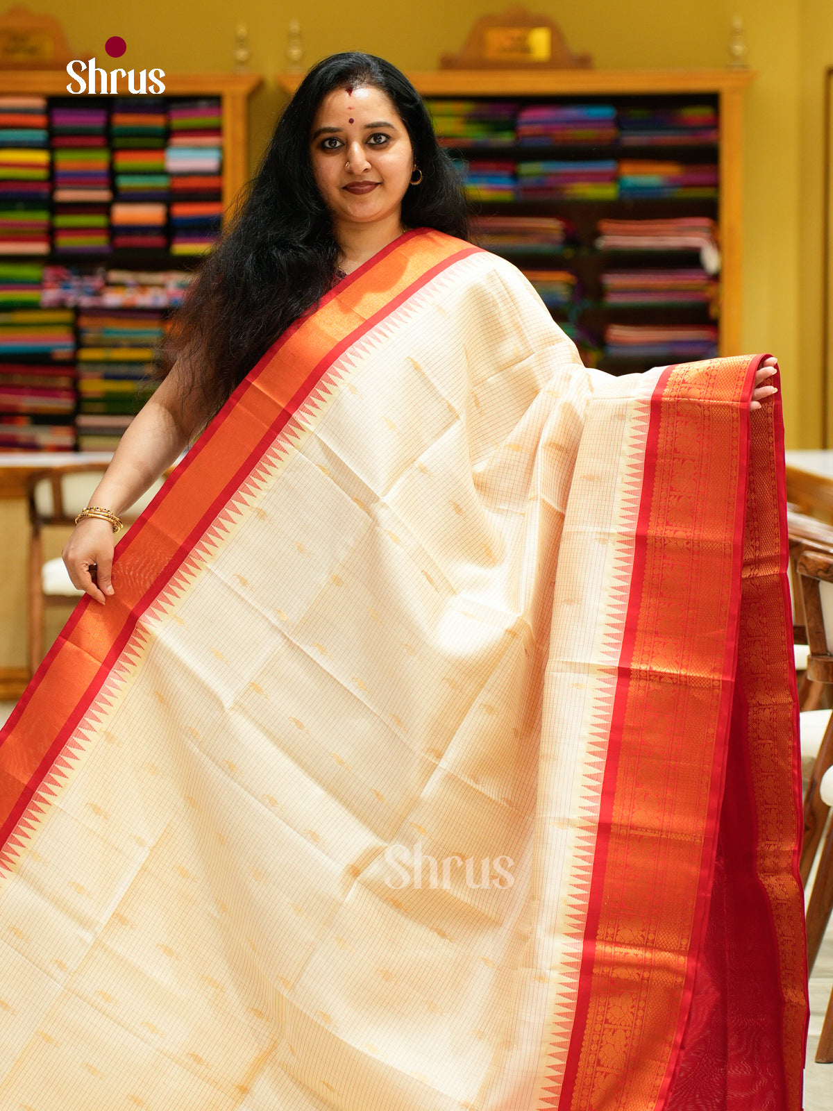 Silk Cotton Saree - EFS16102 - Shop on Shrus.com