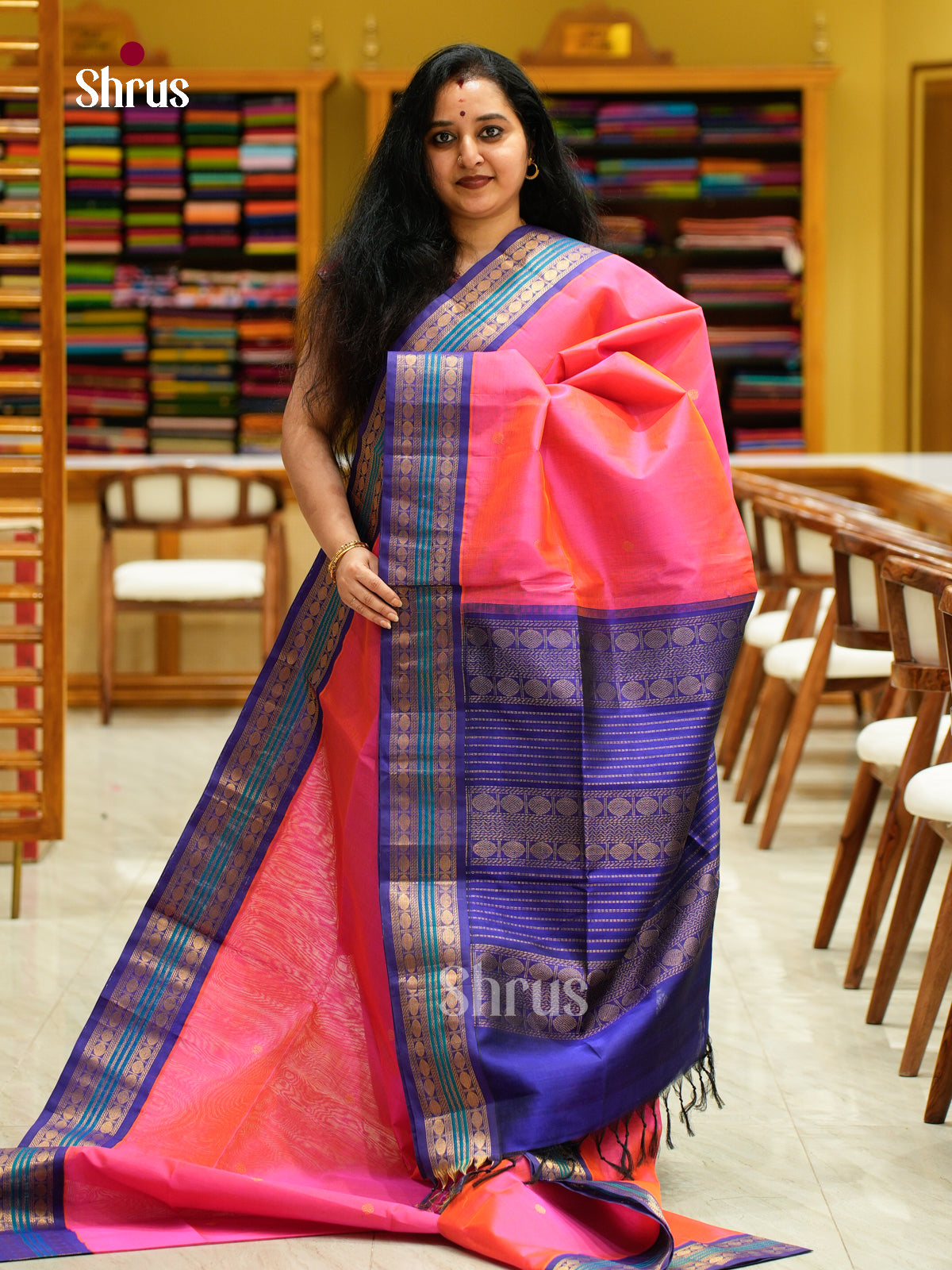 Silk Cotton Saree - EFS16103 - Shop on Shrus.com