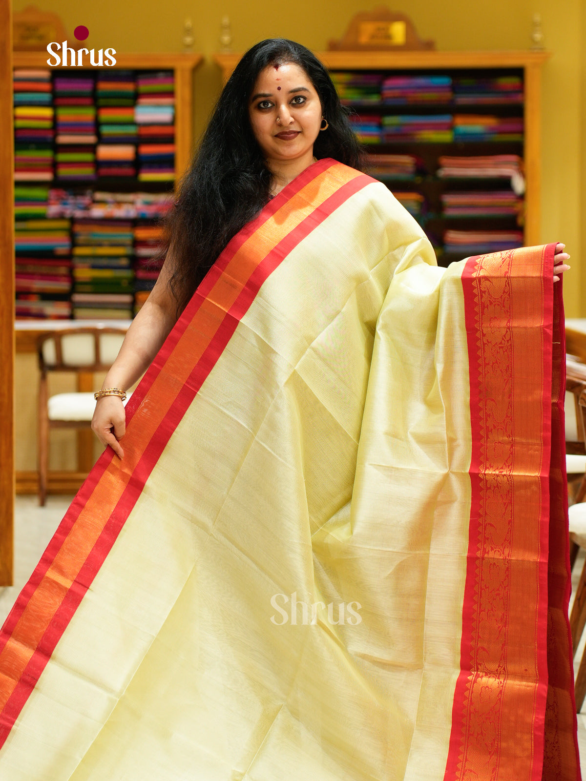 Silk Cotton Saree - EFS16107 - Shop on Shrus.com