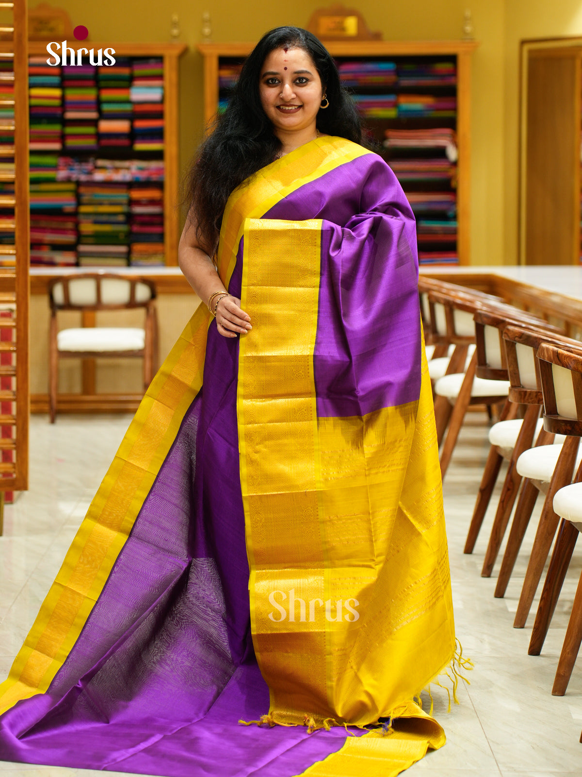 Silk Cotton Saree - EFS16110 - Shop on Shrus.com
