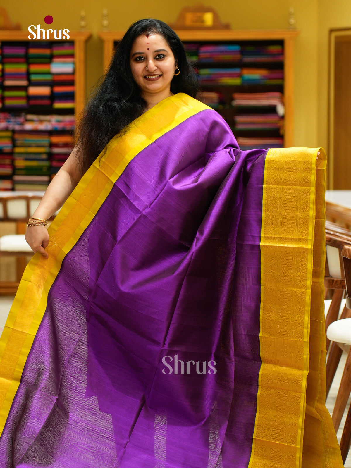 Silk Cotton Saree - EFS16110 - Shop on Shrus.com