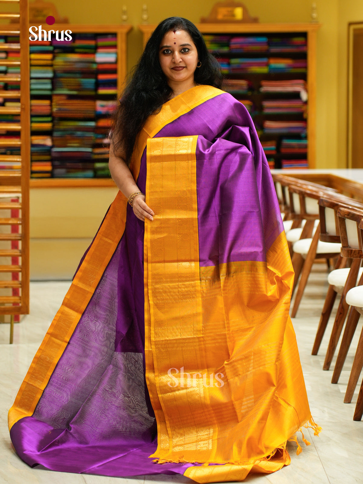 Silk Cotton Saree - EFS16113 - Shop on Shrus.com