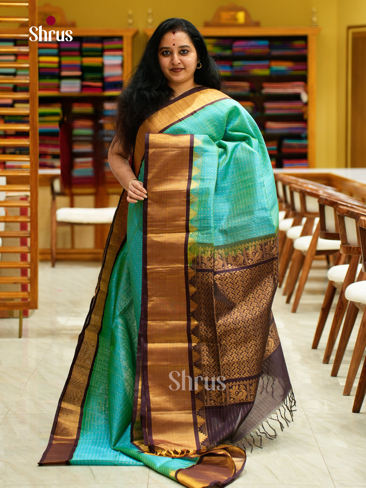 Silk Cotton Saree - EFS16115 - Shop on Shrus.com