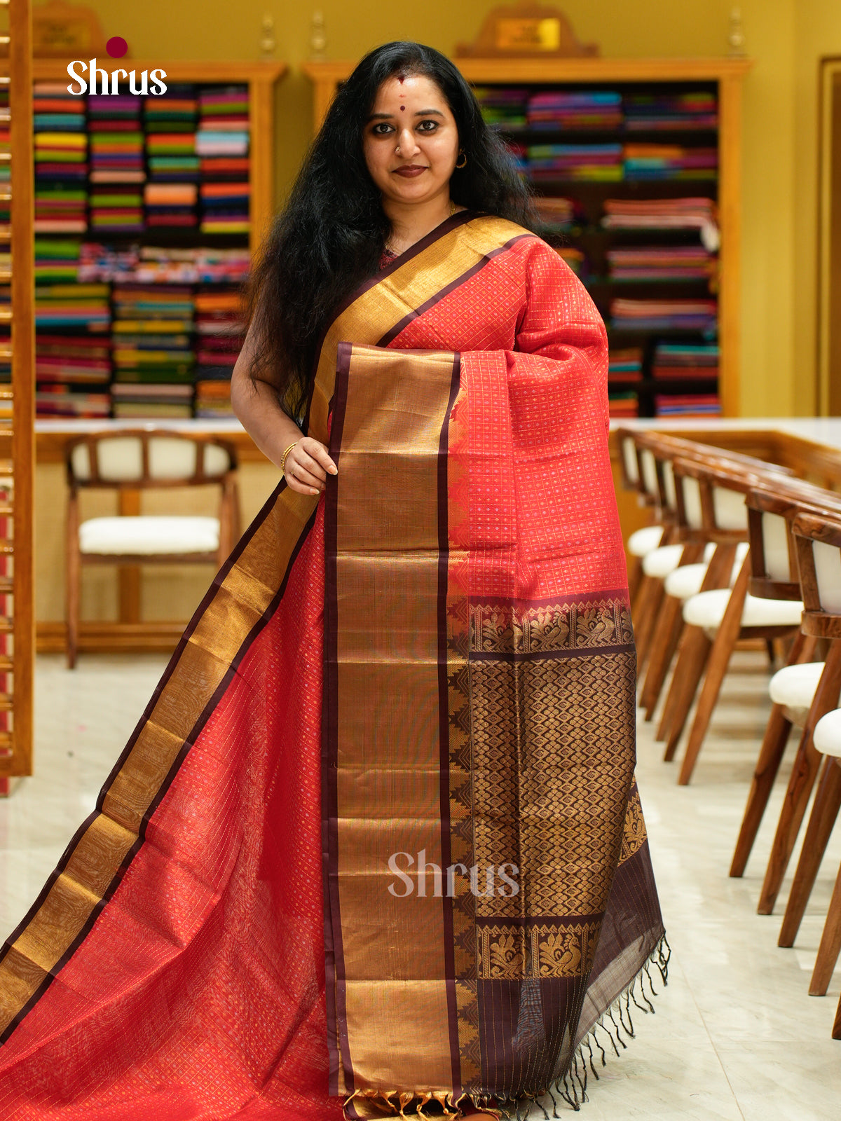 Silk Cotton Saree - EFS16117 - Shop on Shrus.com