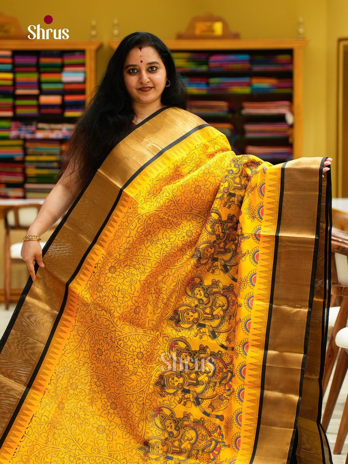 Silk Cotton Saree - EFS16118 - Shop on Shrus.com