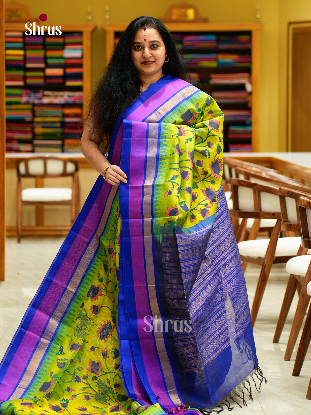 Silk Cotton Saree - EFS16121 - Shop on Shrus.com