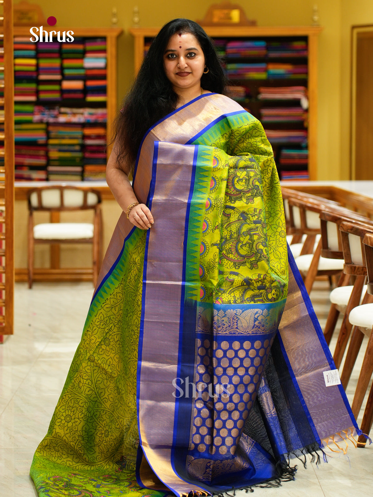 Silk Cotton Saree - EFS16122 - Shop on Shrus.com