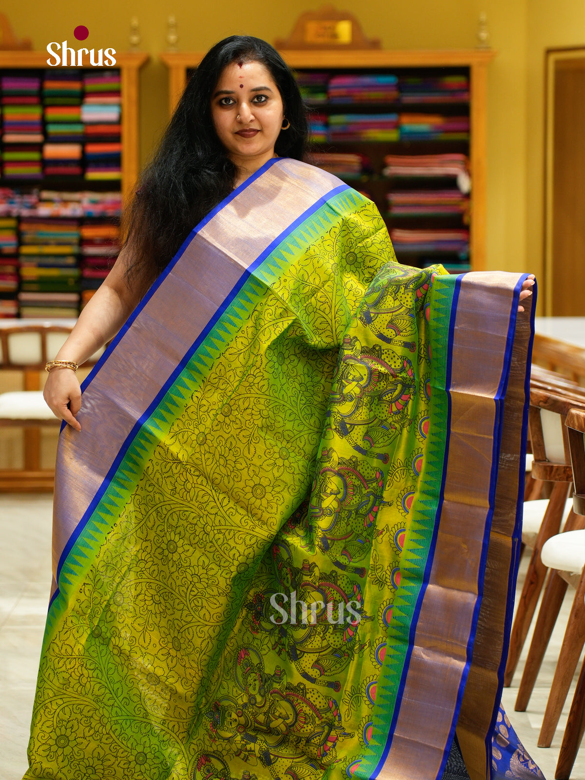 Silk Cotton Saree - EFS16122 - Shop on Shrus.com