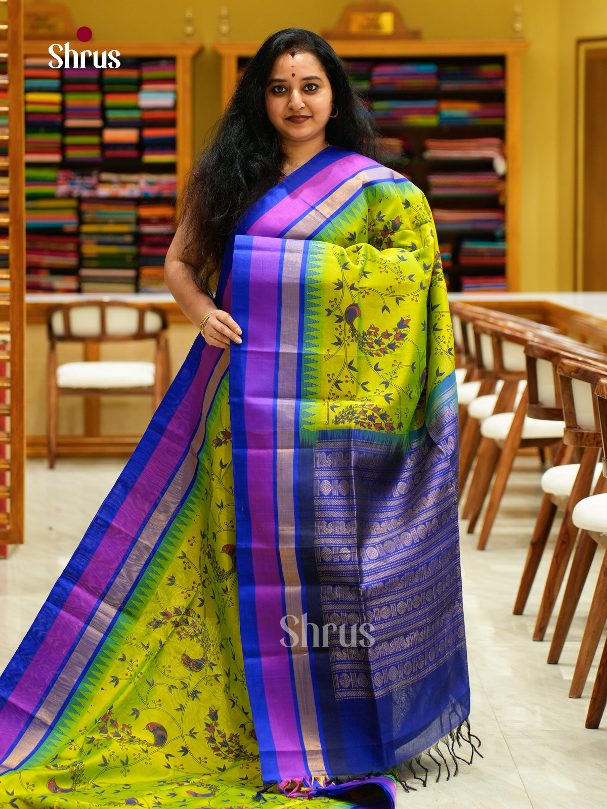 Silk Cotton Saree - EFS16123 - Shop on Shrus.com