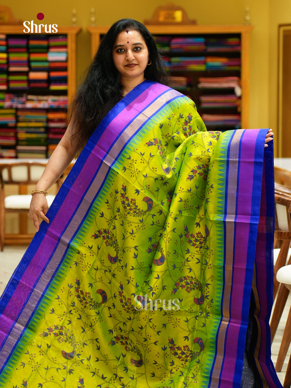 Silk Cotton Saree - EFS16123 - Shop on Shrus.com