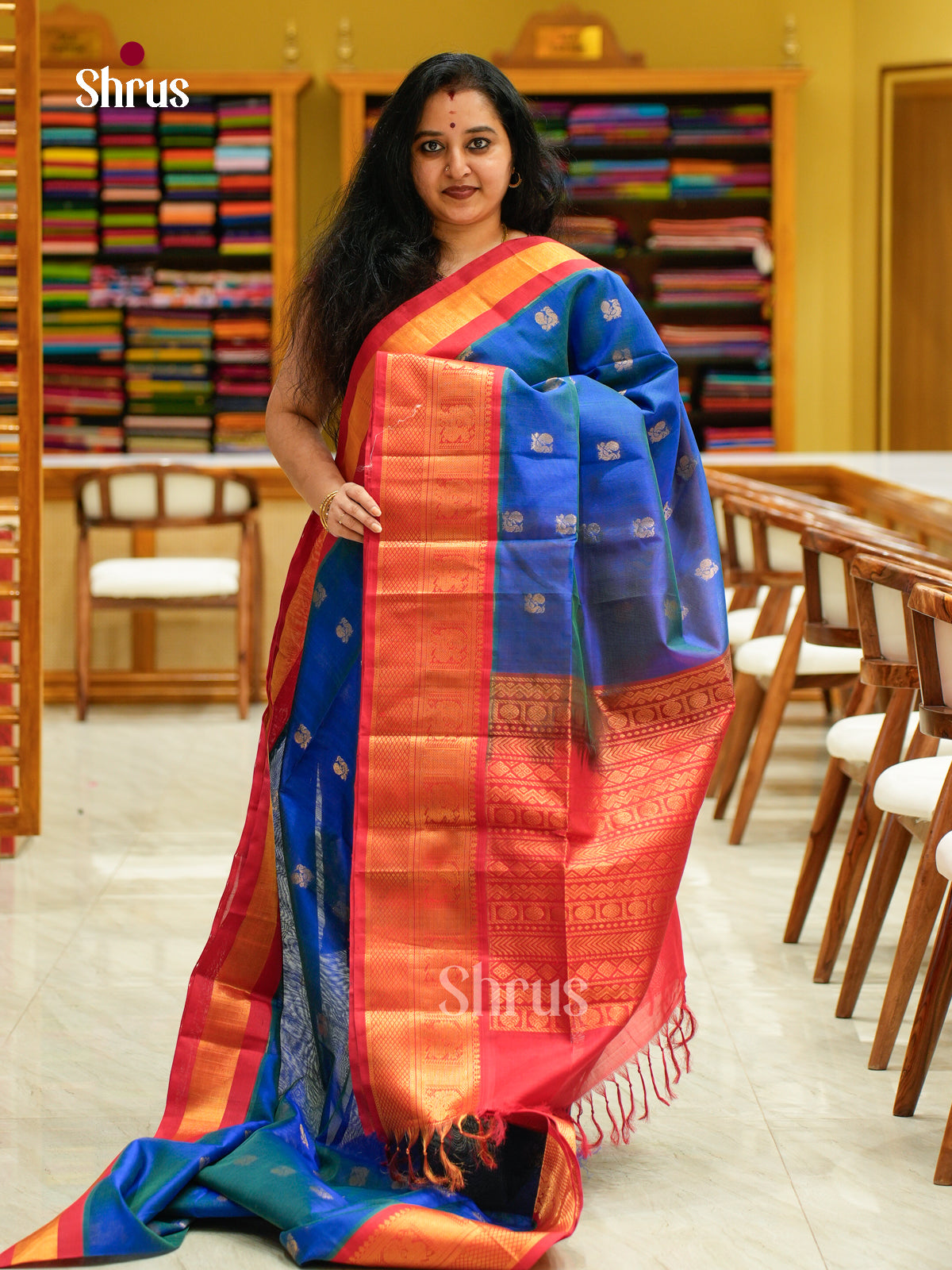 Silk Cotton Saree - EFS16126 - Shop on Shrus.com