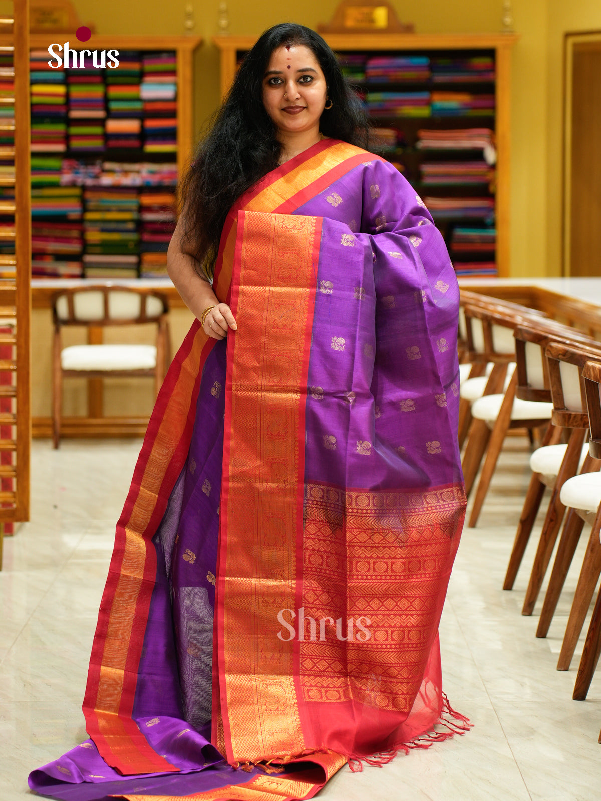 Silk Cotton Saree - EFS16129 - Shop on Shrus.com